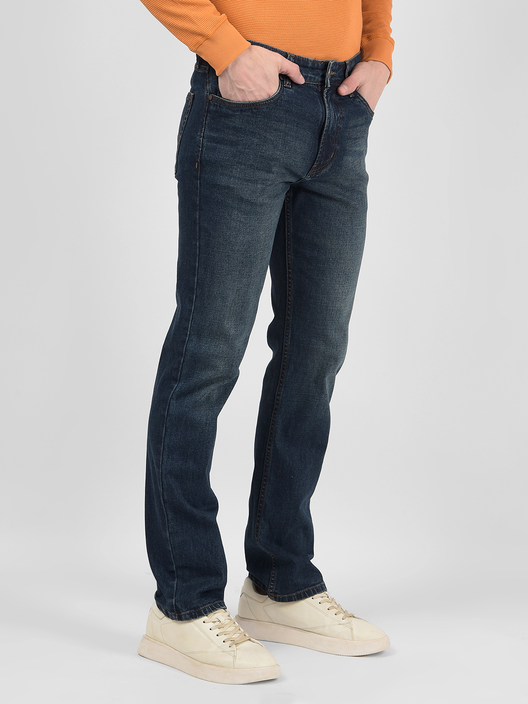 Numero Uno Men Solid Blue Jeans
